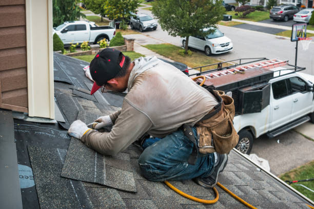 Professional Flat Roof Repair technician working in Wharton, OH